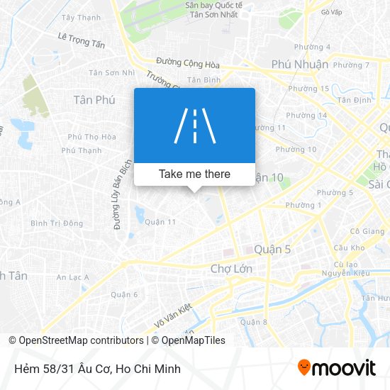 Hẻm 58/31 Âu Cơ map