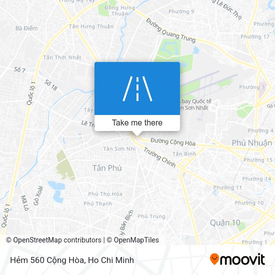 Hẻm 560 Cộng Hòa map