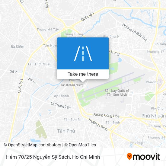 Hẻm 70/25 Nguyễn Sỹ Sách map