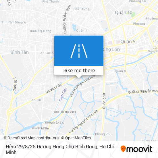 Hẻm 29 / 8/25 Đường Hông Chợ Bình Đông map