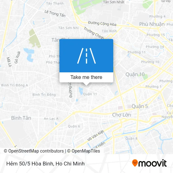 Hẻm 50/5 Hòa Bình map