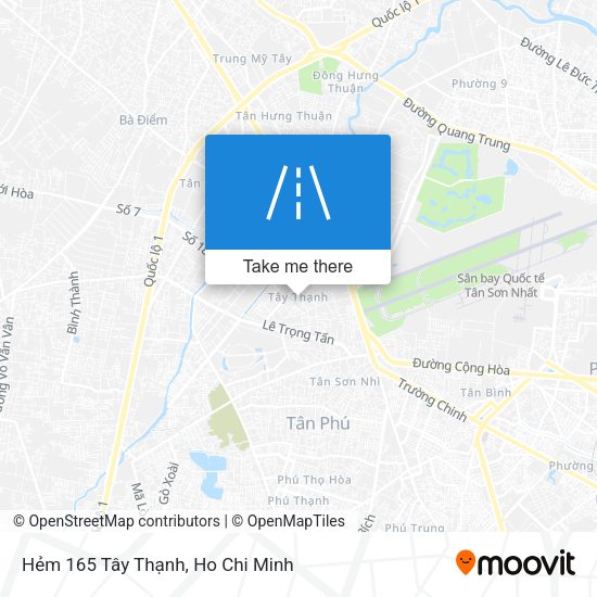 Hẻm 165 Tây Thạnh map