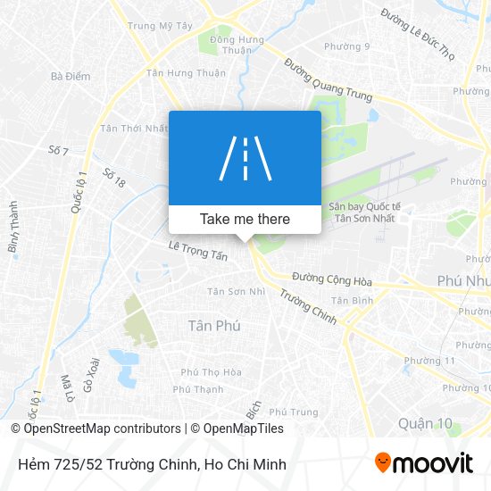Hẻm 725/52 Trường Chinh map