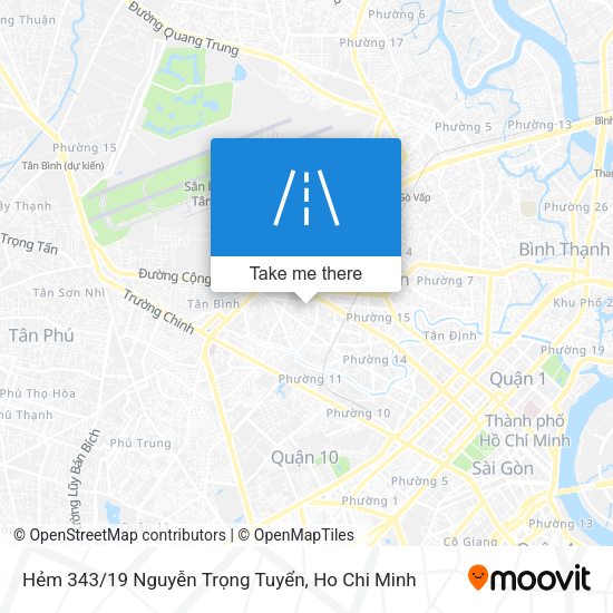 Hẻm 343/19 Nguyễn Trọng Tuyển map