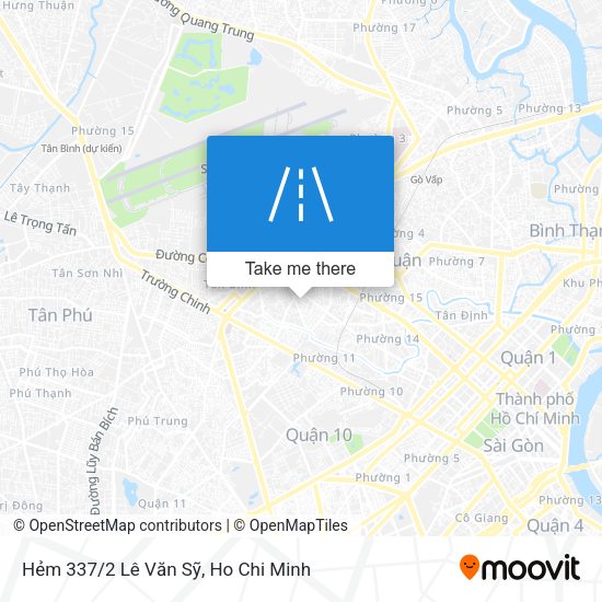 Hẻm 337/2 Lê Văn Sỹ map