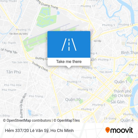 Hẻm 337/20 Lê Văn Sỹ map