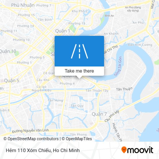 Hẻm 110 Xóm Chiếu map