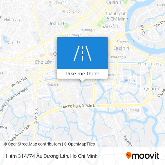 Hẻm 314/74 Âu Dương Lân map