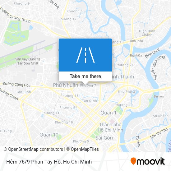 Hẻm 76/9 Phan Tây Hồ map