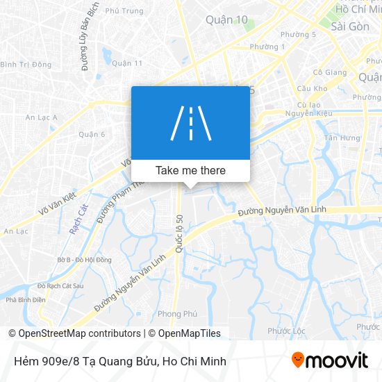 Hẻm 909e/8 Tạ Quang Bửu map