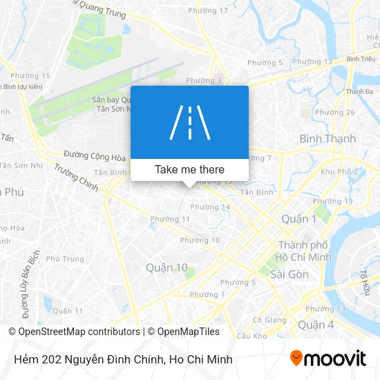 Hẻm 202 Nguyễn Đình Chính map