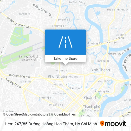Hẻm 247 / 85 Đường Hoàng Hoa Thám map