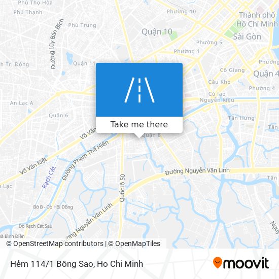 Hẻm 114/1 Bông Sao map