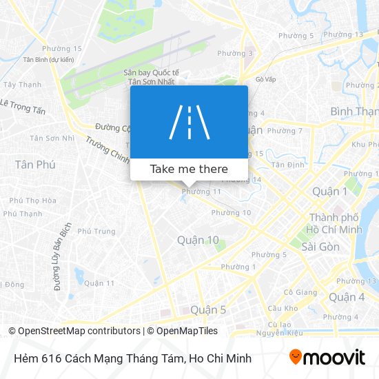 Hẻm 616 Cách Mạng Tháng Tám map