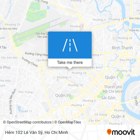 Hẻm 102 Lê Văn Sỹ map