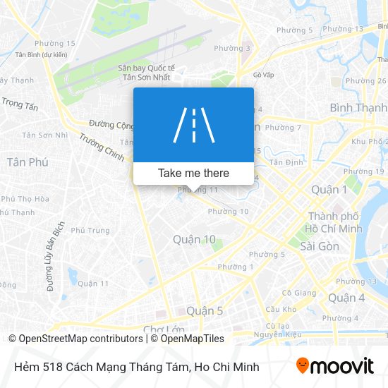 Hẻm 518 Cách Mạng Tháng Tám map