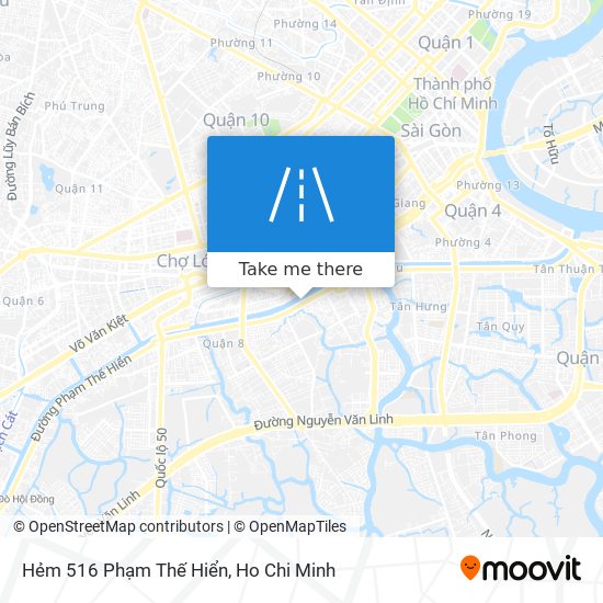 Hẻm 516 Phạm Thế Hiển map