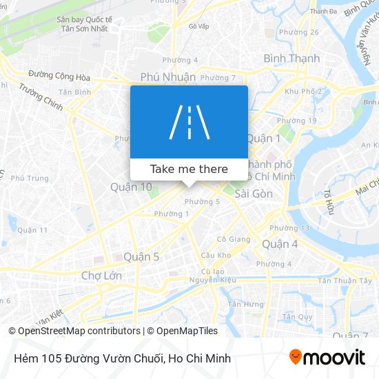 Hẻm 105 Đường Vườn Chuối map