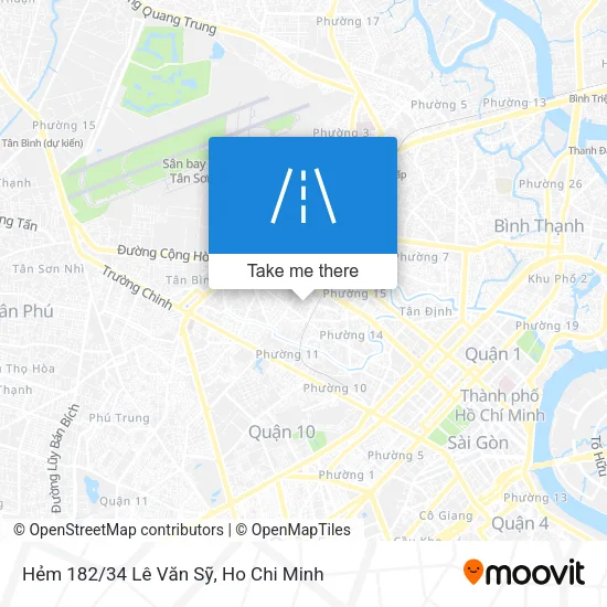 Hẻm 182/34 Lê Văn Sỹ map