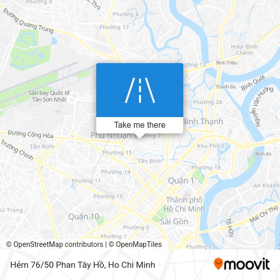 Hẻm 76/50 Phan Tây Hồ map