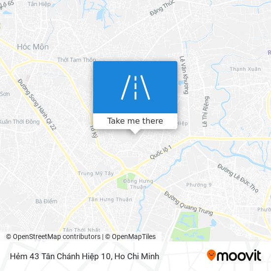 Hẻm 43 Tân Chánh Hiệp 10 map