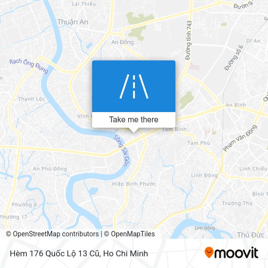 Hèm 176 Quốc Lộ 13 Cũ map