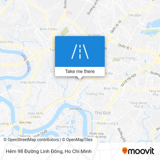 Hẻm 98 Đường Linh Đông map