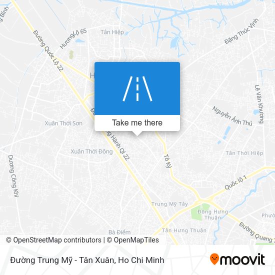 Đường Trung Mỹ - Tân Xuân map