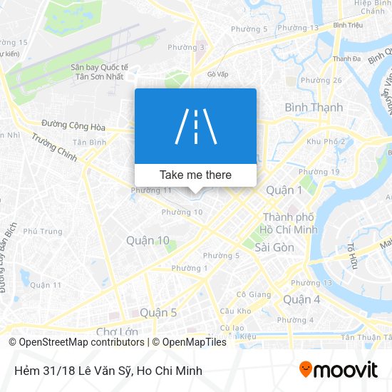 Hẻm 31/18 Lê Văn Sỹ map