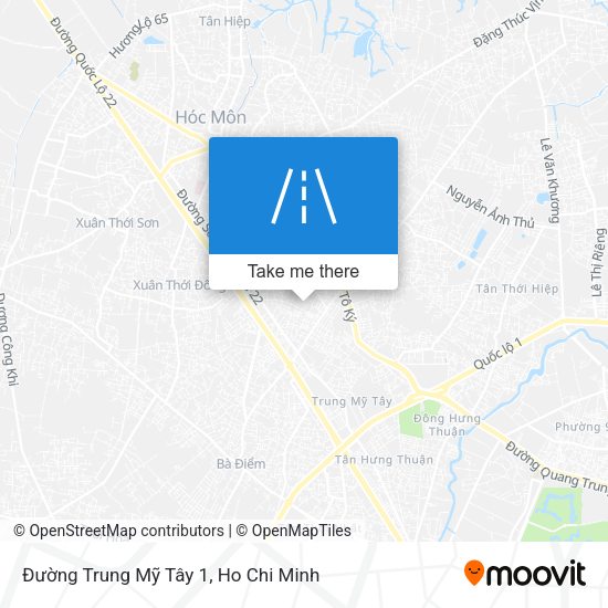 Đường Trung Mỹ Tây 1 map