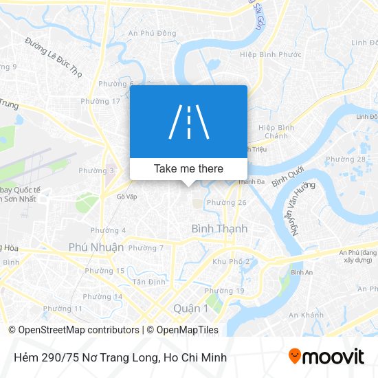 Hẻm 290/75 Nơ Trang Long map