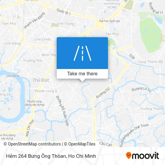 Hẻm 264 Bưng Ông Thòan map