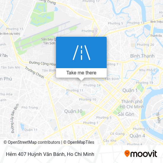 Hẻm 407 Huỳnh Văn Bánh map