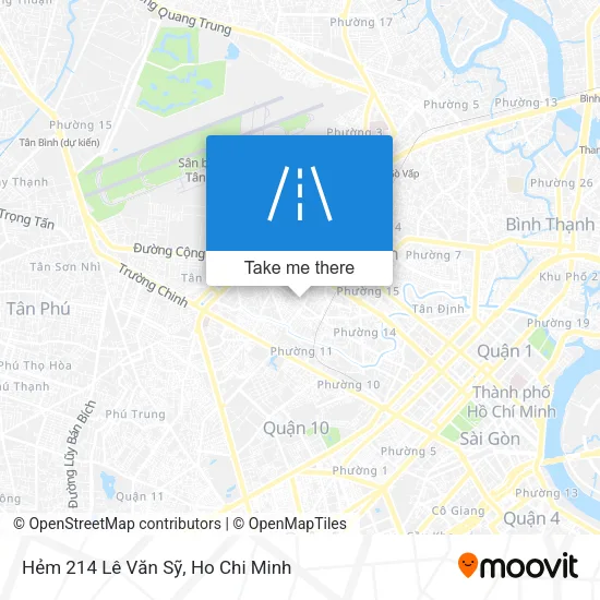 Hẻm 214 Lê Văn Sỹ map