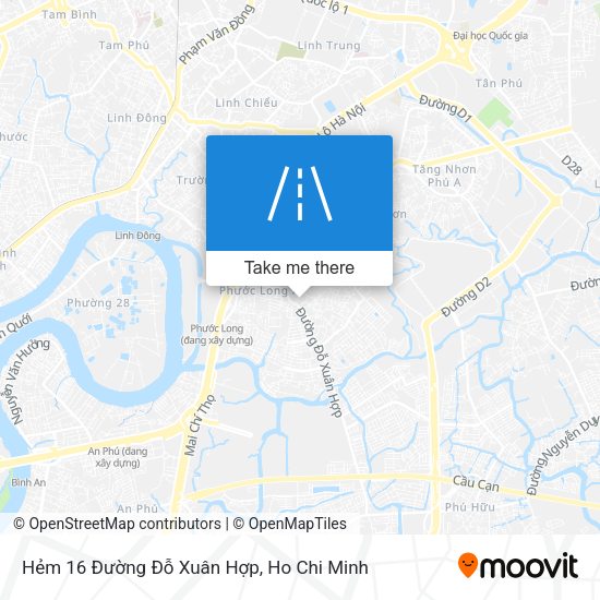 Hẻm 16 Đường Đỗ Xuân Hợp map