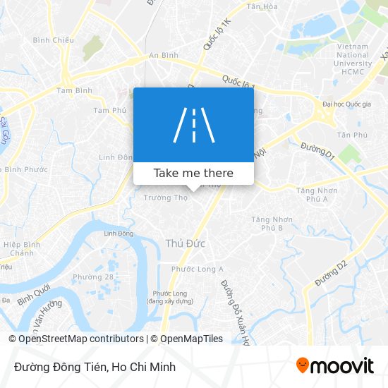 Đường Đông Tién map