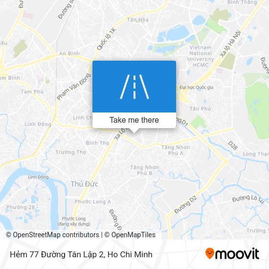 Hẻm 77 Đường Tân Lập 2 map