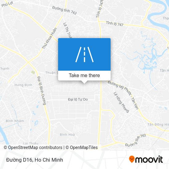 Đường D16 map