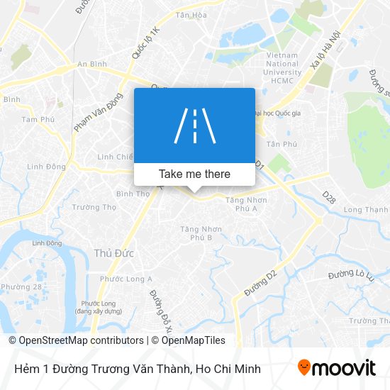 Hẻm 1 Đường Trương Văn Thành map