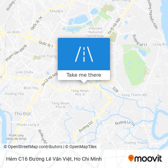 Hẻm C16 Đường Lê Văn Việt map