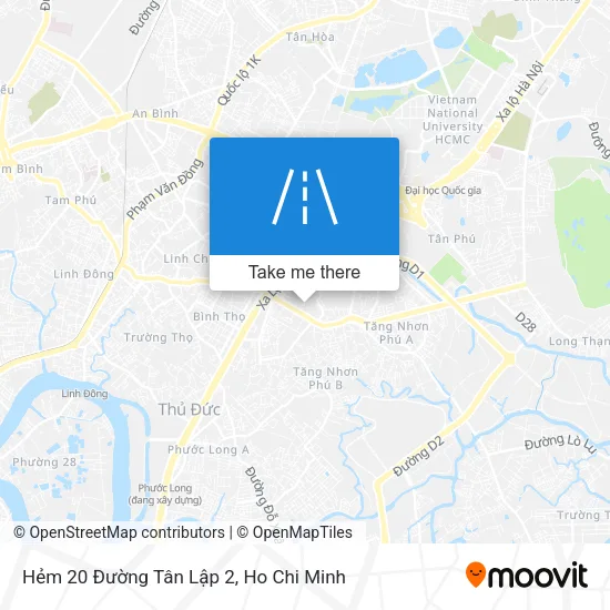 Hẻm 20 Đường Tân Lập 2 map