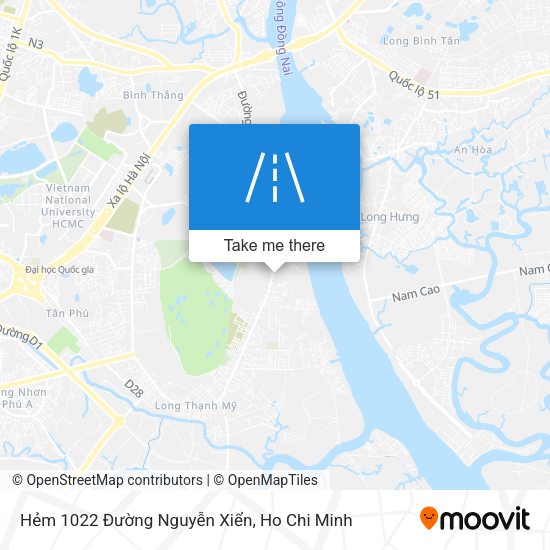 Hẻm 1022 Đường Nguyễn Xiển map
