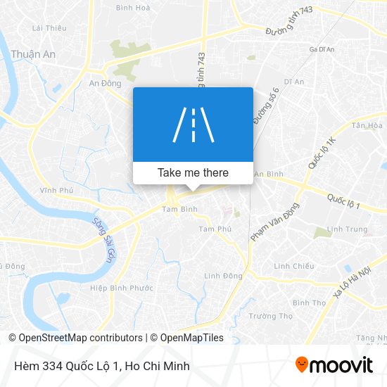 Hèm 334 Quốc Lộ 1 map