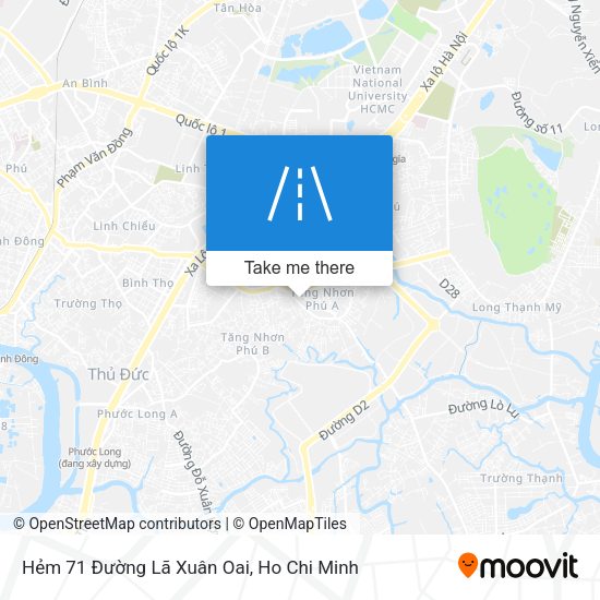 Hẻm 71 Đường Lã Xuân Oai map