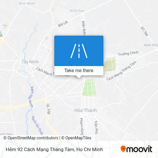 Hẻm 92 Cách Mạng Tháng Tám map