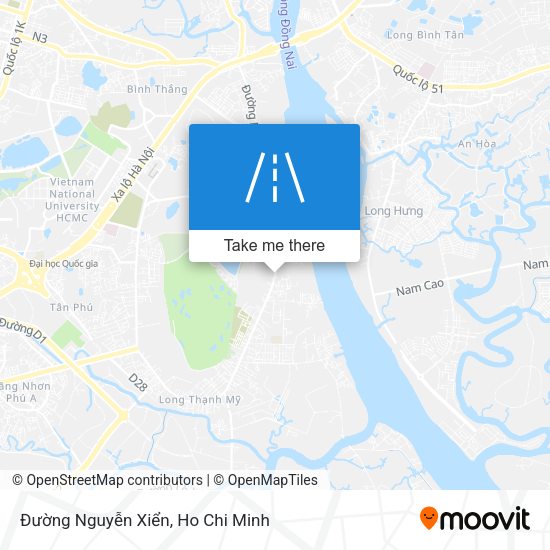 Đường Nguyễn Xiển map