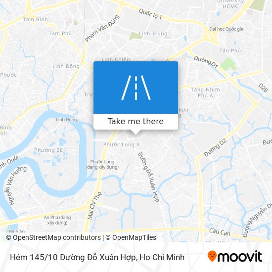 Hẻm 145/10 Đường Đỗ Xuân Hợp map