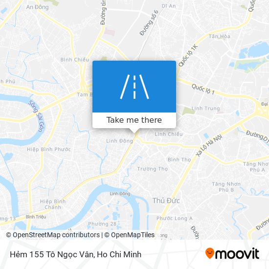 Hẻm 155 Tô Ngọc Vân map