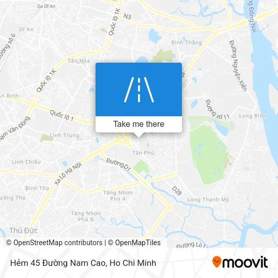 Hẻm 45 Đường Nam Cao map