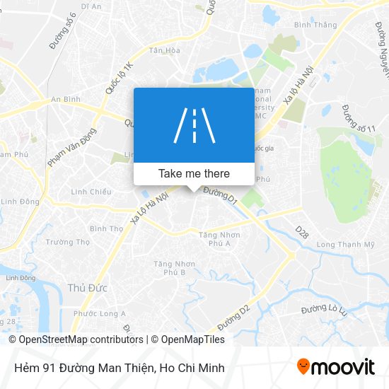 Hẻm 91 Đường Man Thiện map